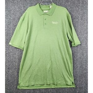 Tehama‎ Polo Shirt Mens XXL Green Good Pima Cotton Ribbed Golf Country Club